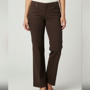 Dockers Women's Dark Brown Pants Size 14M Casual Wide Leg Y2K Streetwear 90s